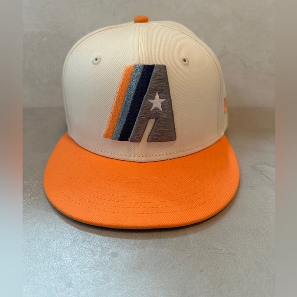 New Era Houston Astros All Star Game 59FIFTY Fitted Hat Cap Size 7 Cream - Picture 1 of 8